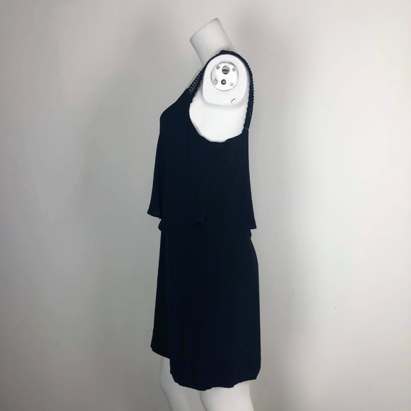 Maeve Tisana Navy Blue Crochet Strap Dress Tiered - Picture 6 of 7